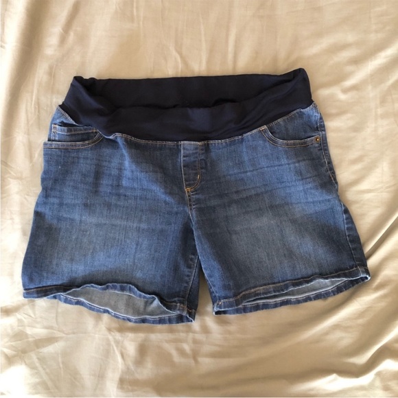 Maternity Jean Shorts no issues Blue Denim size Medium by Liz Large - Picture 3 of 5